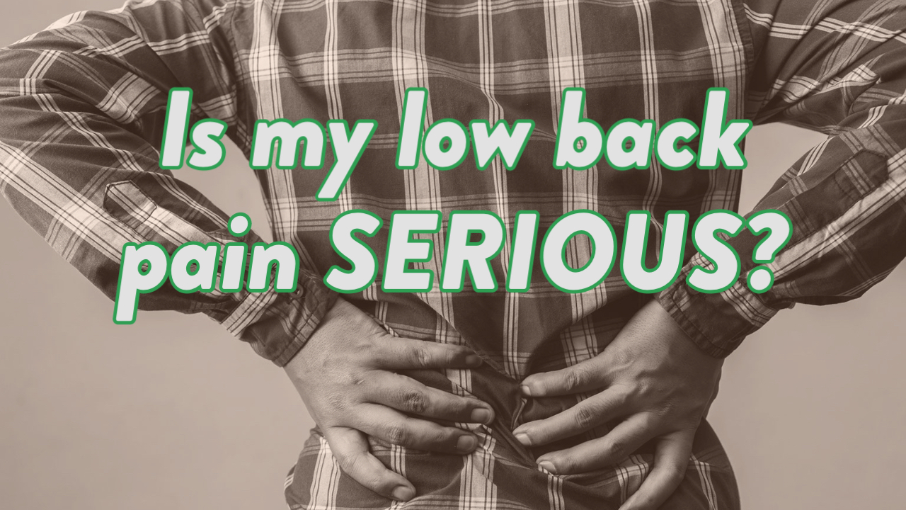 How do I know if my lower back injury is serious? Dr Geier