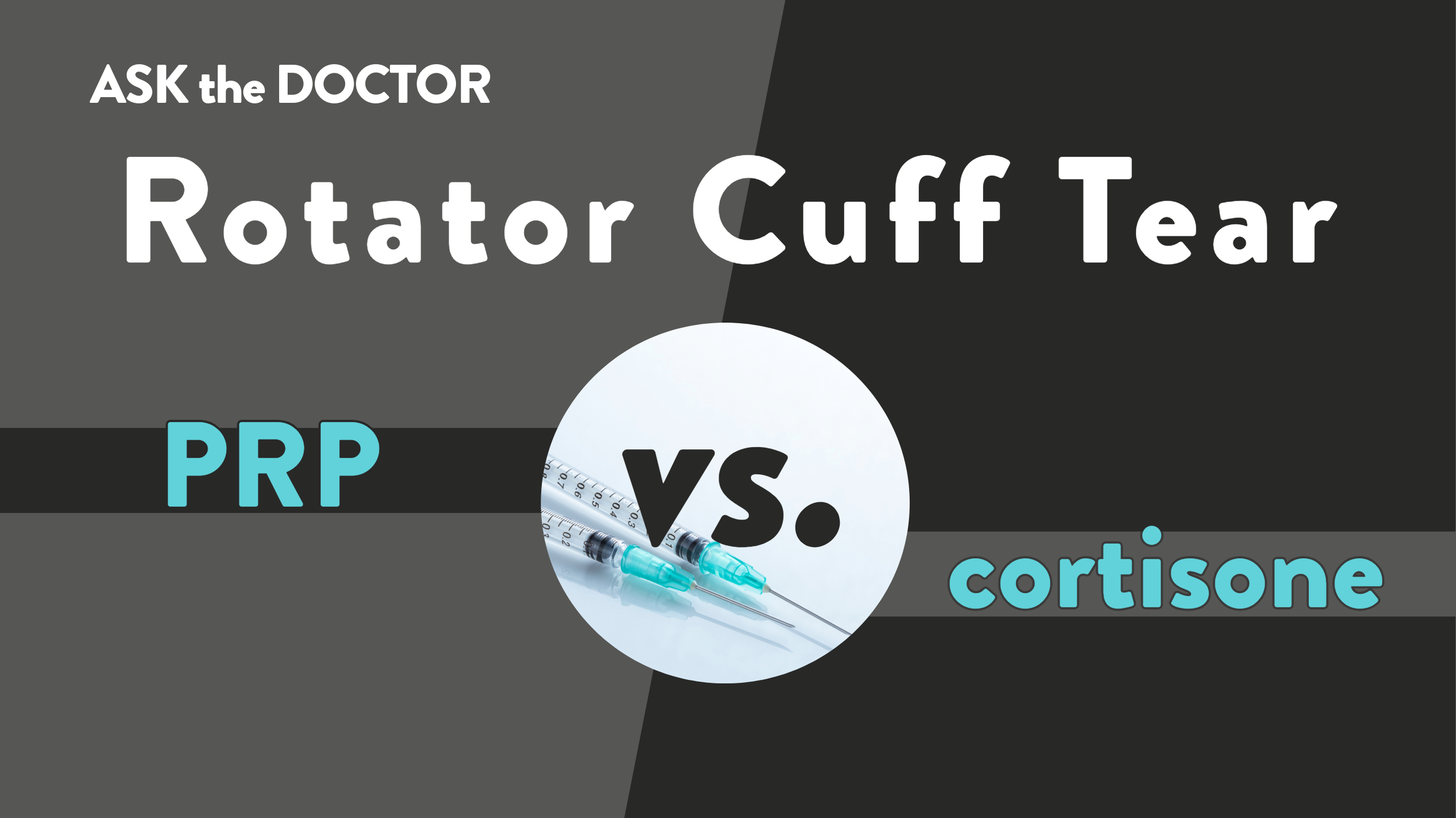 Ask the Doctor Rotator cuff tear and PRP vs. cortisone Dr Geier